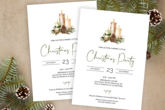 Download Cozy Nature-inspired Christmas Invite - Premium Resources