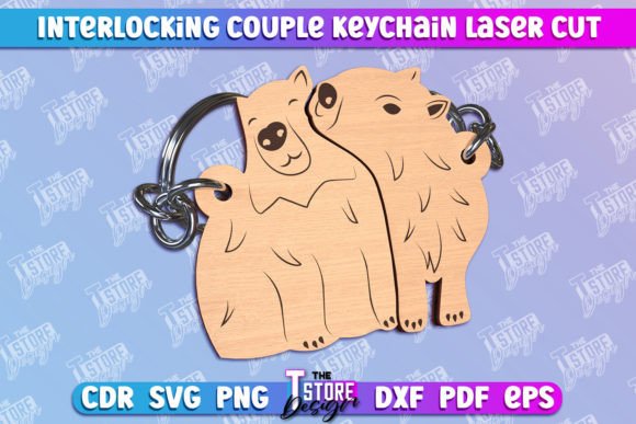 Download Capybara Keychain Couple Laser Design - Laser design Collection