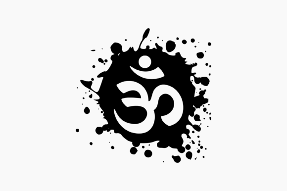 Download Om Spiritual Symbol Splat Ink - Symbol Collection