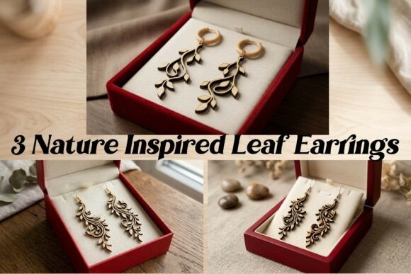 Download Nature Inspired Leaf Earrings Laser Cut - Nature inspired Collection