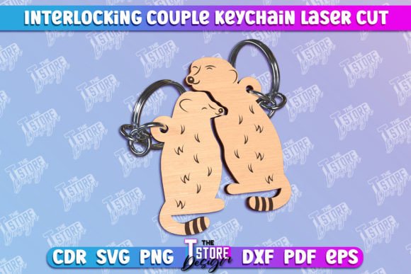 Download Meerkat Keychain Couple Laser Design - Laser design Collection